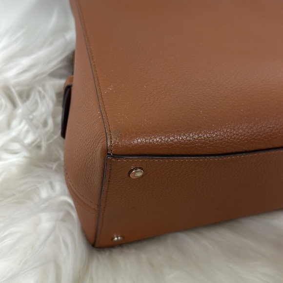 Kate Spade Brown Leila Medium Triple Compartment Satchel Crossbody Purse - Picture 8 of 15